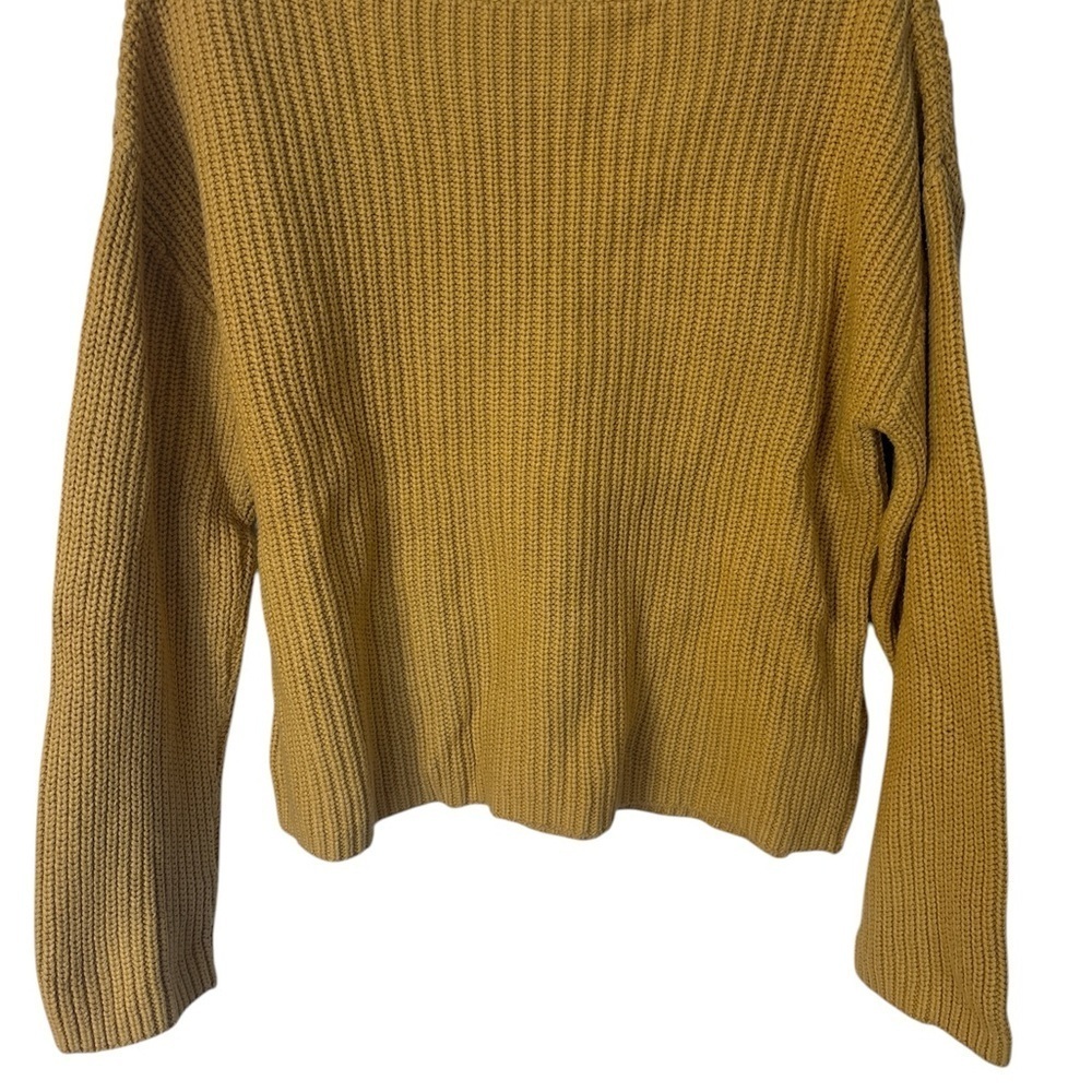 H & M yellow knit off the shoulder